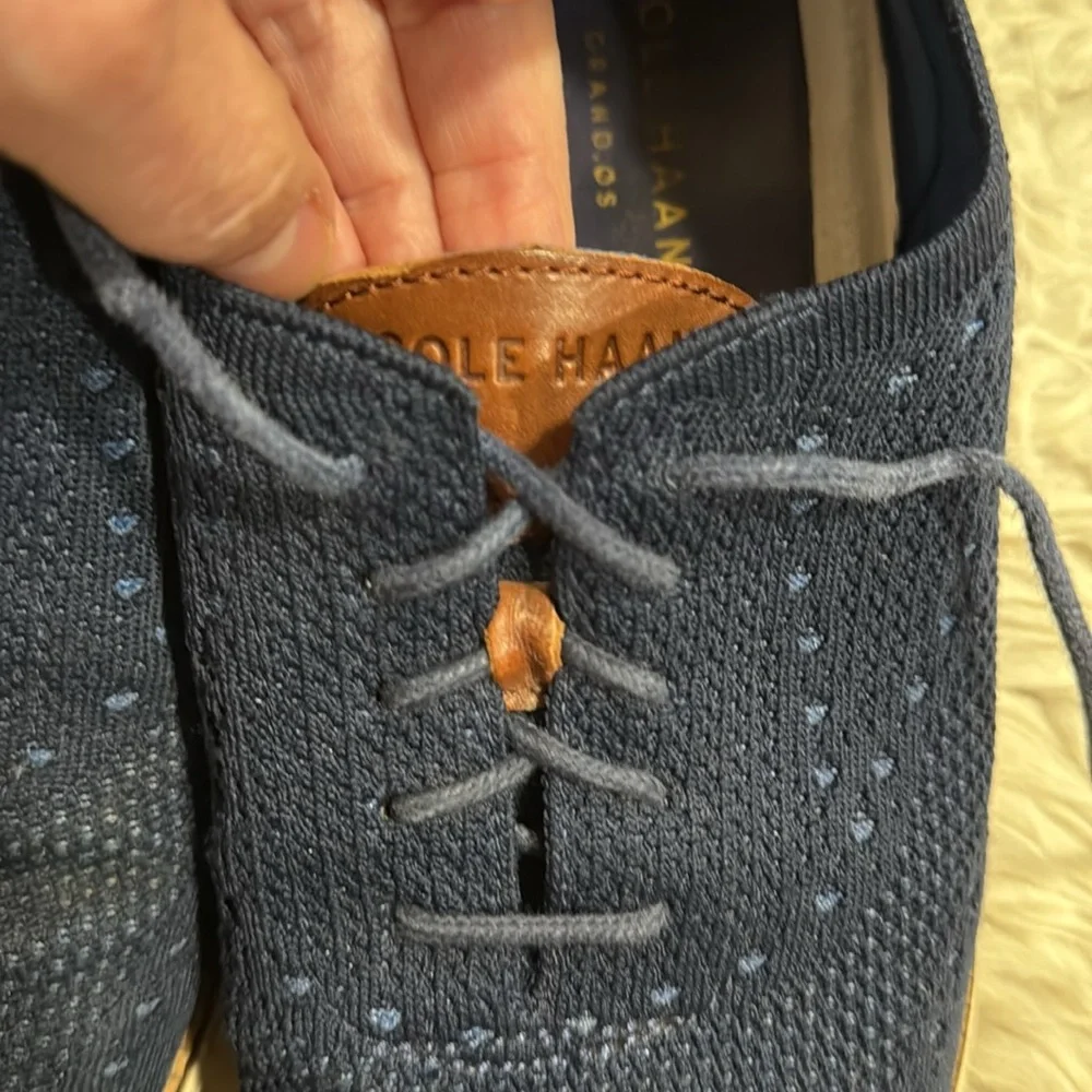 Cole Haan Mens‎ Navy Blue 2.Zerogrand Stitchlite Lace Up Oxford Shoes Size 10
